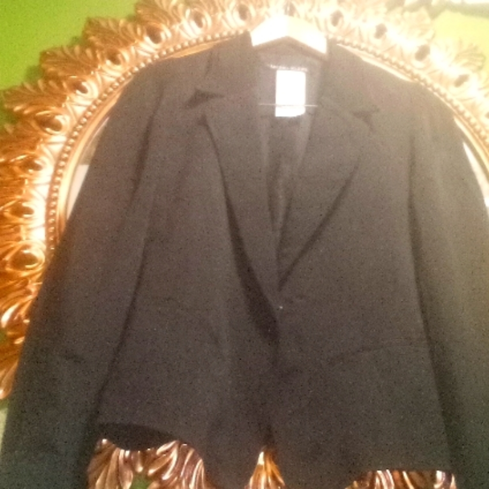 NWT ** Original Michel Klein Luxury Brand**Paris** Black Blazer Jacket Cardigan